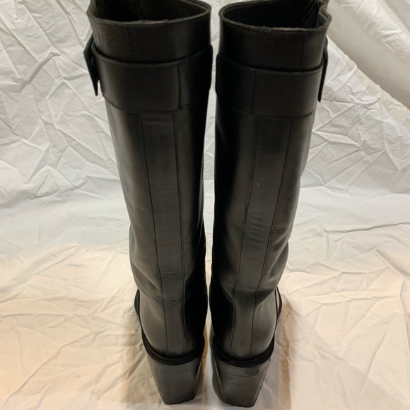 HELMUT LANG SLOUCH TALL HEELED BOOT LEATHER BLACK - Picture 4 of 12